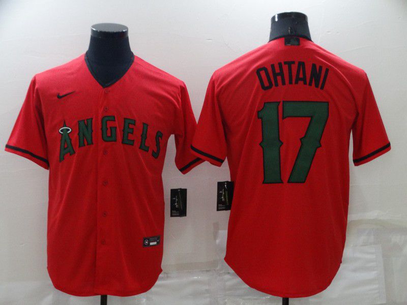 Men Los Angeles Angels #17 Ohtani Red Commemorative Edition Nike 2022 MLB Jersey->detroit lions->NFL Jersey